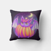 パンプキンスーツパープルこうもりナイトフォグアート クッション (裏面)