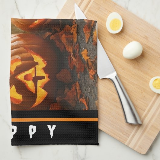 パンプキンス不気味ファミリーコレクション キッチンタオル (四つ折り)