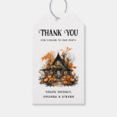 パンプキンス幽霊のよく出るハロウィーン付きの家ありがとう ギフトタグ (正面)