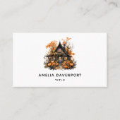 パンプキンス幽霊のよく出るハロウィーン付きハウス 名刺 (正面)