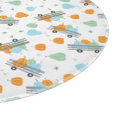 パンプキンス模様ワゴンブルーオレンジを収穫 カッティングボード (角)