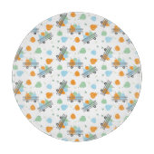 パンプキンス模様ワゴンブルーオレンジを収穫 カッティングボード (正面)