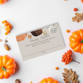 パンプキンス男女兼用おむつラッフルベビーシャワー エンクロージャーカード