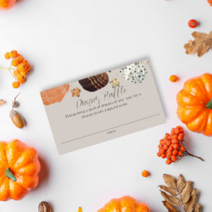 パンプキンス男女兼用おむつラッフルベビーシャワー エンクロージャーカード