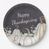 パンプキンス素朴ファームハウスハッピーサンクスギビング ペーパープレート (正面)