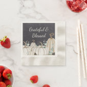 パンプキンス素朴ファームハウスハッピーサンクスギビング 縁ありカクテルナプキン (インサイチュ)