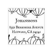 パンプキンス素朴感謝祭ファミリー差出人住所 ラバースタンプ (インプリント)