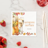 パンプキンス&プロセッコブライダルウェディングシャワー スタンダードカクテルナプキン (インサイチュ)