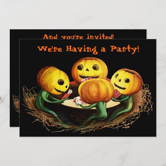 パンプキンズアットカードハローウィンパーティ招待状 招待状 (正面/裏面)