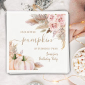 パンプキンズウォーターカラーボホガールズ秋2nd誕生日 スタンダードカクテルナプキン