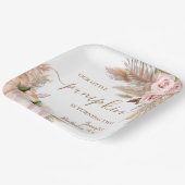 パンプキンズウォーターカラーボホガールズ秋2nd誕生日 ペーパープレート (傾斜あり)