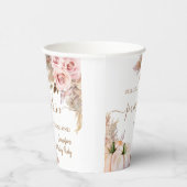 パンプキンズウォーターカラーボホガールズ秋2nd誕生日 紙コップ (右)