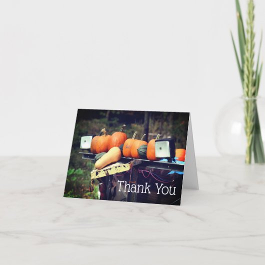 パンプキンズオントラック秋サンキューカード サンキューカード (正面)