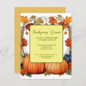 パンプキンズサンクスギビングデイディナー招待状 招待状 (正面/裏面)