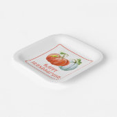 パンプキンズハッピーフレンドシェヴィジングオレンジ秋 ペーパープレート (傾斜あり)