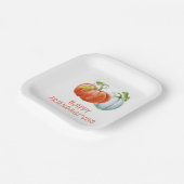 パンプキンズハッピーフレンドシェヴィジングオレンジ秋 ペーパープレート (傾斜あり)