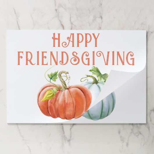 パンプキンズハッピーフレンドシップ秋紙ランチョンマット ペーパーパッド (折り畳み)