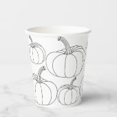 パンプキンズブラック&ホワイトハロウィーン 紙コップ (正面)