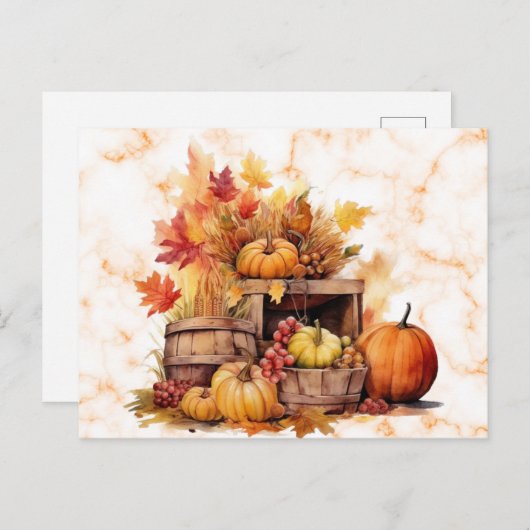 パンプキンズブ葉ーズ秋秋ハロウィーン シーズンポストカード (正面/裏面)