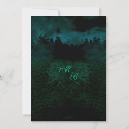 パンプキンズムーンこうもり幽霊のよく出るズハウスハロウィーン 招待状 (裏面)