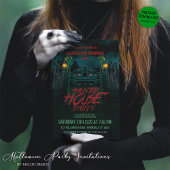 パンプキンズムーンこうもり幽霊のよく出るズハウスハロウィーン 招待状