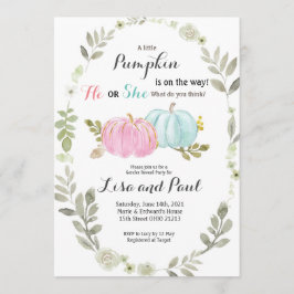 パンプキンズ秋ジェンダーリビール招待状 招待状