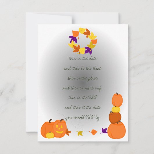 パンプキンズ 招待状 (裏面)