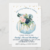 パンプキンセカンド誕生日招待状 招待状 (正面/裏面)