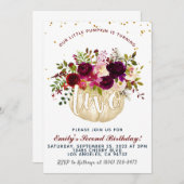 パンプキンセカンド誕生日招待状 招待状 (正面/裏面)