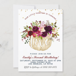 パンプキンセカンド誕生日招待状 招待状