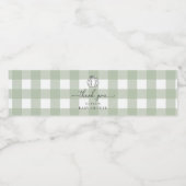 パンプキンセージ緑のギンガムサンキュー ペットボトルラベル (シングルラベル)