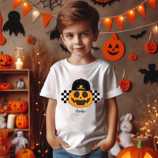 パンプキンダデトドラーレトロボーイズハロウィーン秋 トライブレンドＴシャツ