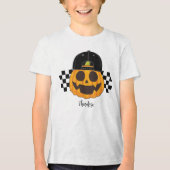 パンプキンダデトドラーレトロボーイズハロウィーン秋 トライブレンドＴシャツ (正面)