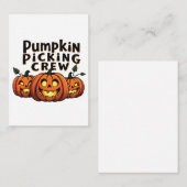 パンプキンチームのハロウィンお揃いコーデ ノートカード (正面/裏面)