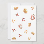 パンプキンテディベア秋ベビーシャワー 招待状 (裏面)