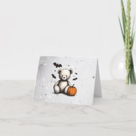 パンプキンテディ赤ちゃんシャワー サンキューカード