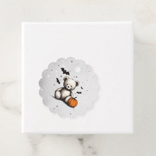 パンプキンテディ赤ちゃんシャワー フェイバータグ (インサイチュ)