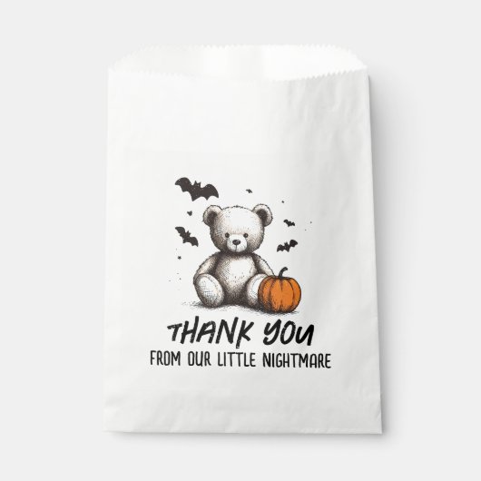パンプキンテディ赤ちゃんシャワー フェイバーバッグ (正面)