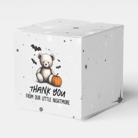 パンプキンテディ赤ちゃんシャワー フェイバーボックス (正面サイド)