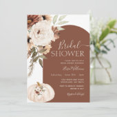 パンプキンテラコッタアーチフローラボホブライダルシャワー 招待状 (スタンド正面)