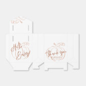 パンプキンテラコッタボヘミアン自然ベビーシャワー フェイバーボックス (折り畳みなし)