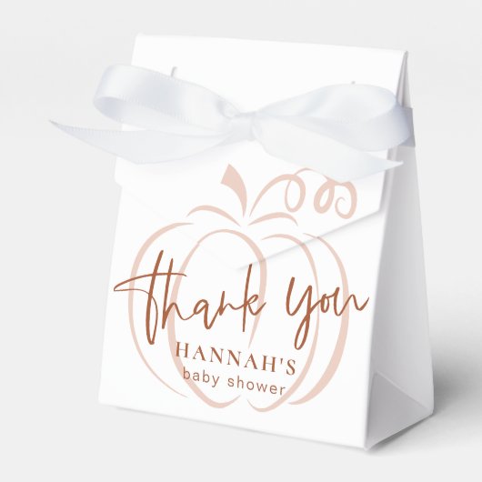 パンプキンテラコッタボヘミアン自然ベビーシャワー フェイバーボックス (正面サイド)