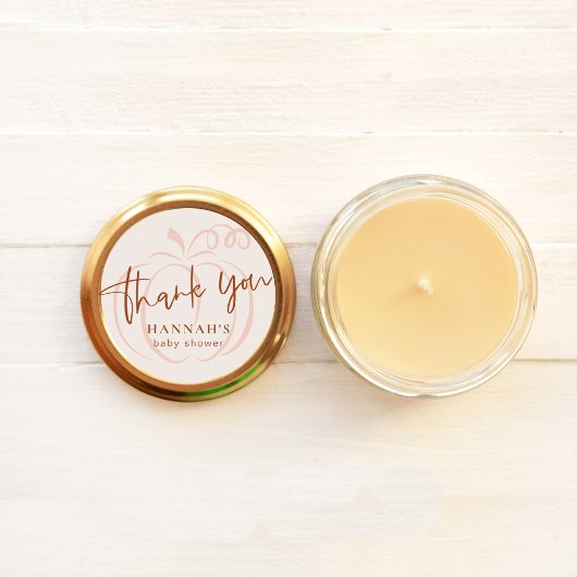 パンプキンテラコッタボヘミアン自然ベビーシャワー ラウンドシール