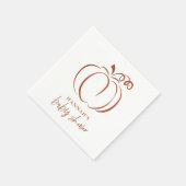 パンプキンテラコッタボホー燃えたオレンジ色の赤ちゃんシャワー スタンダードカクテルナプキン (角)