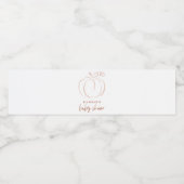 パンプキンテラコッタボホー燃えたオレンジ色の赤ちゃんシャワー ペットボトルラベル (シングルラベル)