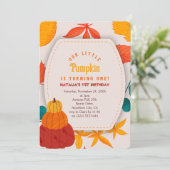 パンプキンテーマ最初の誕生日招待状 招待状 (スタンド正面)