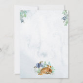 パンプキンディアベイビーシャワー招待状ボーイ秋 招待状 (裏面)