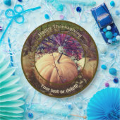 パンプキンディスプレイパーソナライズされた秋感謝祭 ペーパープレート (パーティー)