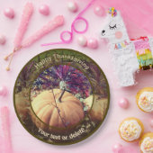 パンプキンディスプレイパーソナライズされた秋感謝祭 ペーパープレート (パーティー)