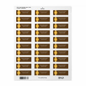 パンプキンディナティドットカスタムズモノグラムのファミリー ラベル (フルシート)